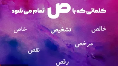 کلمه با ص آخر همراه با معنی