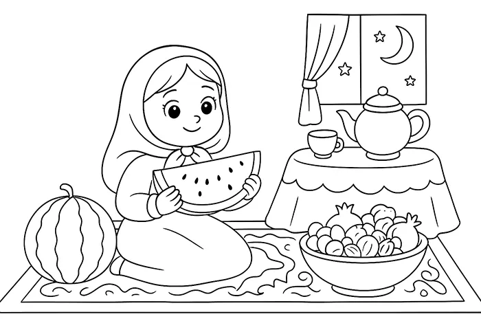 نقاشی برای شب یلدا