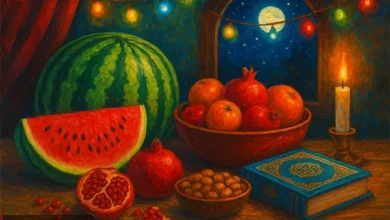 نقاشی برای شب یلدا