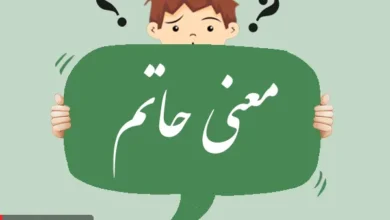 معنی کلمه حاتم مترادف و مخالف آن